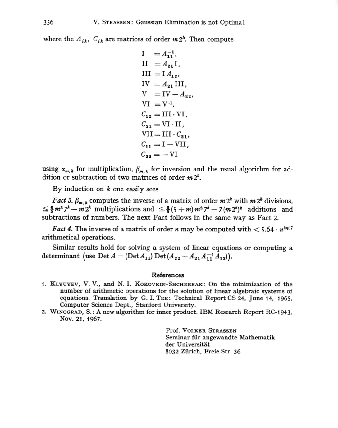 Strassen 1969, page 3